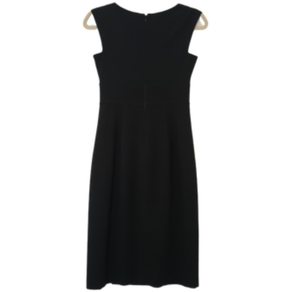 🎁 WHBM Vintage LBD. Has Pleating on Bust Area, Wide Waistband, Front Side Slit - Picture 2 of 12